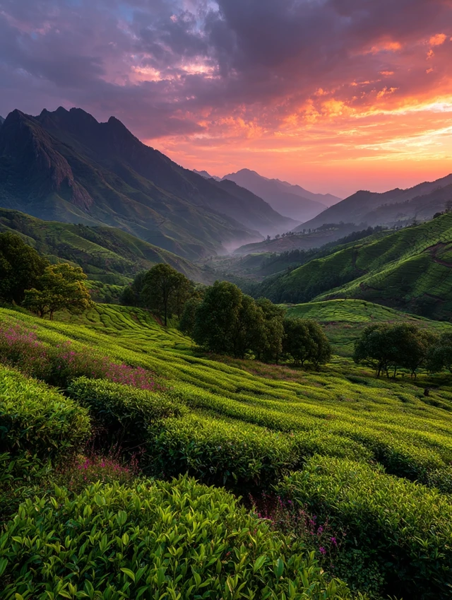 MJ v5.2-v7: Best Tea Plantation Sunset Landscapes Guide - v7.0 - Image 3
