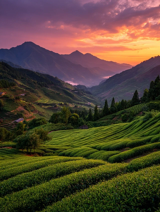 MJ v5.2-v7: Best Tea Plantation Sunset Landscapes Guide - v7.0 - Image 4