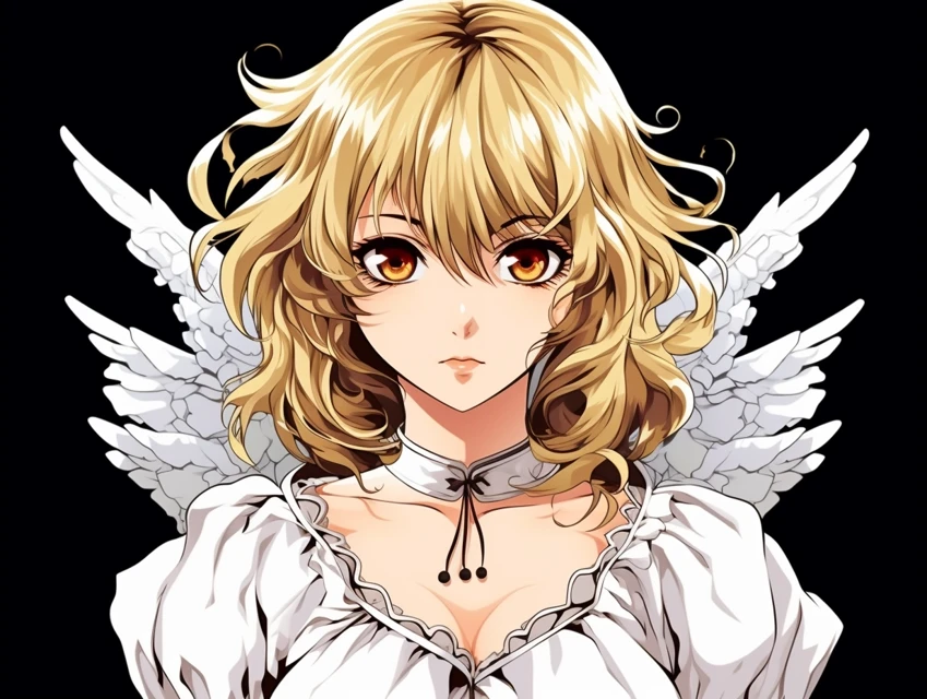 Blonde Anime Angel: Midjourney v5.2-v7.0 Art Comparison - v5.2 - Image 2