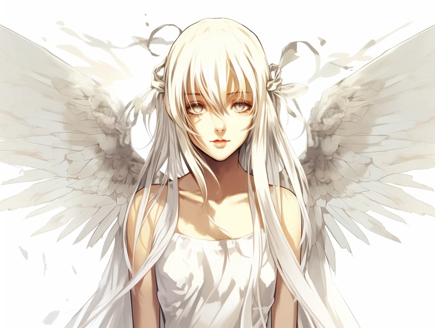 Blonde Anime Angel: Midjourney v5.2-v7.0 Art Comparison - v5.2 - Image 4