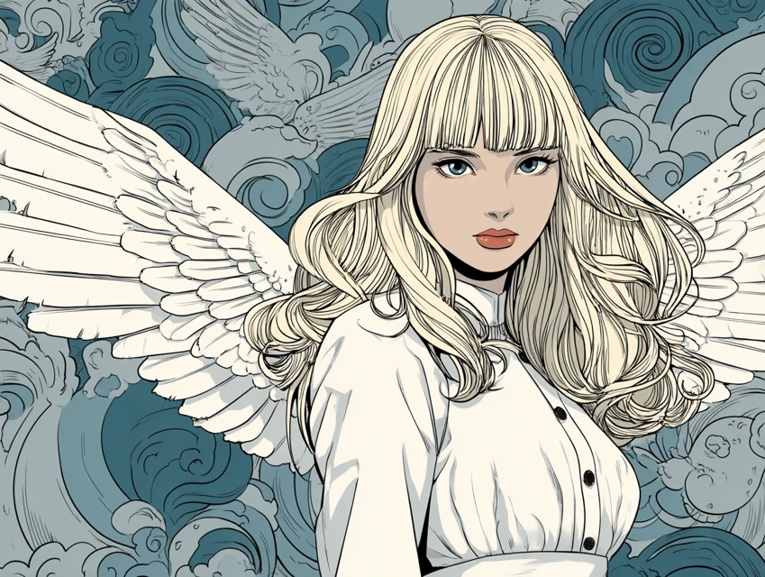 Blonde Anime Angel: Midjourney v5.2-v7.0 Art Comparison - v7.0 - Image 4
