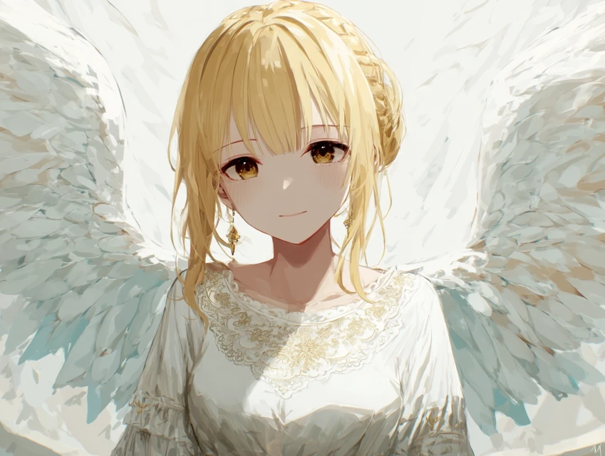 Blonde Anime Angel: Midjourney v5.2-v7.0 Art Comparison - v7.0 - Image 3