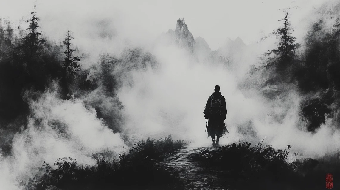 Midjourney Chinese Ink Landscape: Version Guide - v6.1 - Image 4