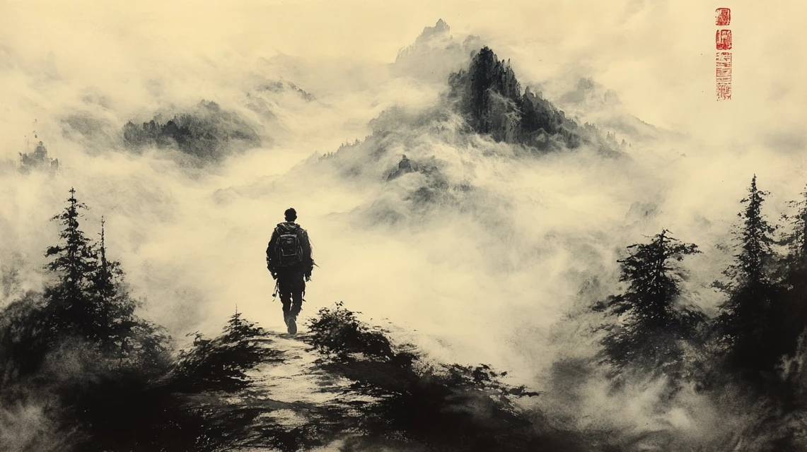 Midjourney Chinese Ink Landscape: Version Guide - v6.1 - Image 3