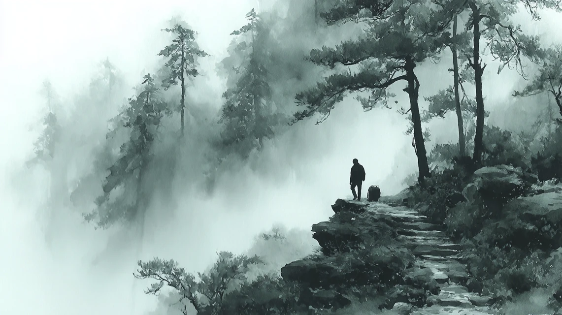 Midjourney Chinese Ink Landscape: Version Guide - v7.0 - Image 2