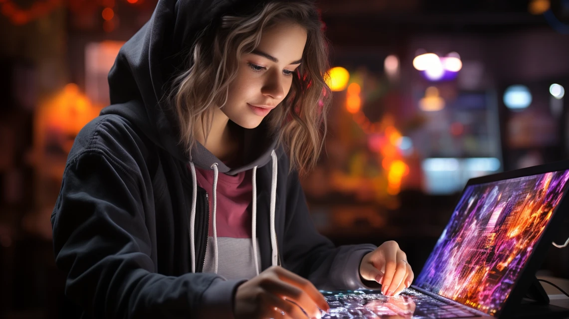 MJ v5-v7: AI-Generated Holographic Social Media Design - v5.2 - Image 2