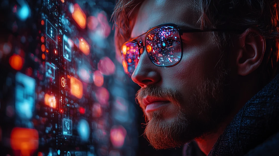 MJ v5-v7: AI-Generated Holographic Social Media Design - v6.1 - Image 2