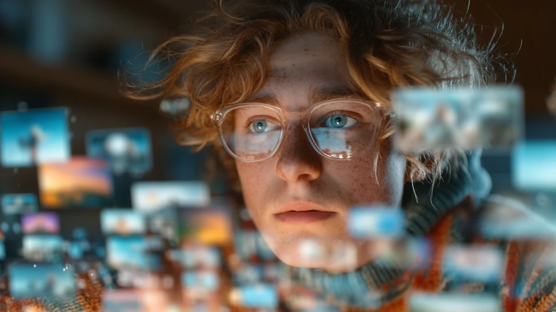 MJ v5-v7: AI-Generated Holographic Social Media Design - v7.0 - Image 3