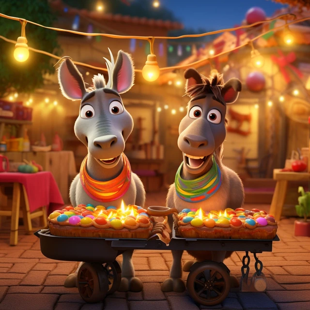Midjourney’s Cartoon Donkey BBQ Character Evolution - v5.2 - Image 2