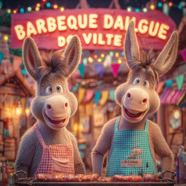 Midjourney’s Cartoon Donkey BBQ Character Evolution - v7.0 - Image 2