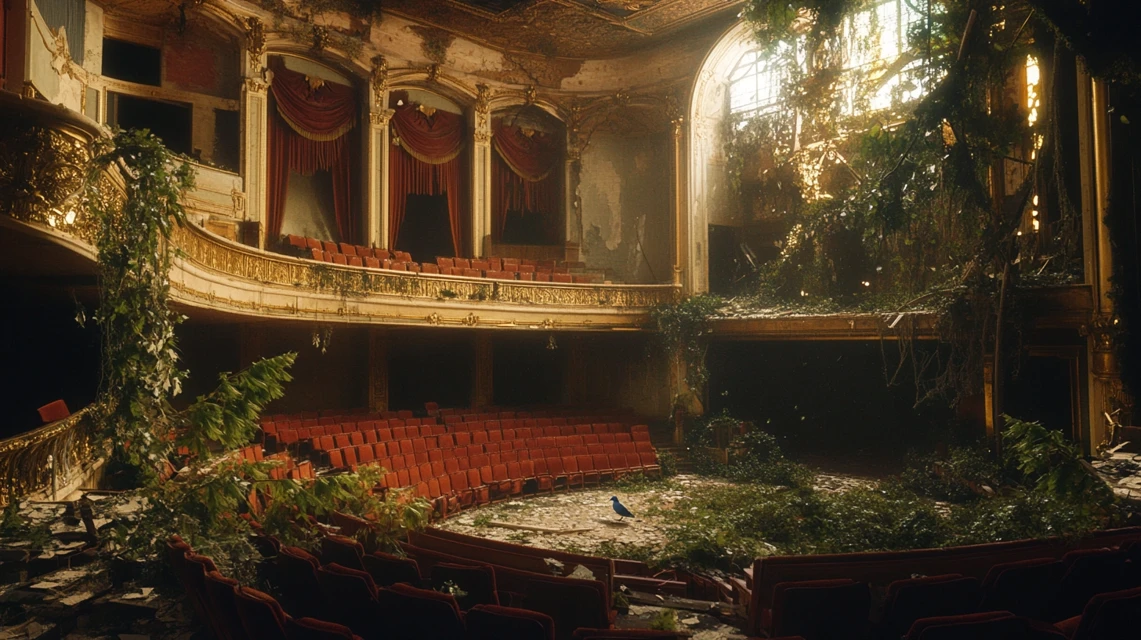 Abandoned Opera House: Midjourney v5.2 vs v6.1 vs v7.0 - v6.1 - Image 3