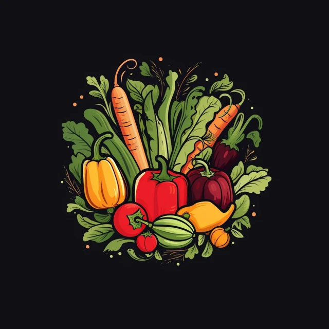 Midjourney Vegetable Logo Design: v5.2 vs v6.1 vs v7.0 - v5.2 - Image 3