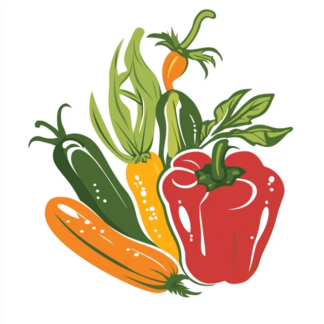 Midjourney Vegetable Logo Design: v5.2 vs v6.1 vs v7.0 - v6.1 - Image 4