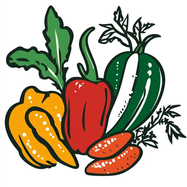 Midjourney Vegetable Logo Design: v5.2 vs v6.1 vs v7.0 - v6.1 - Image 2