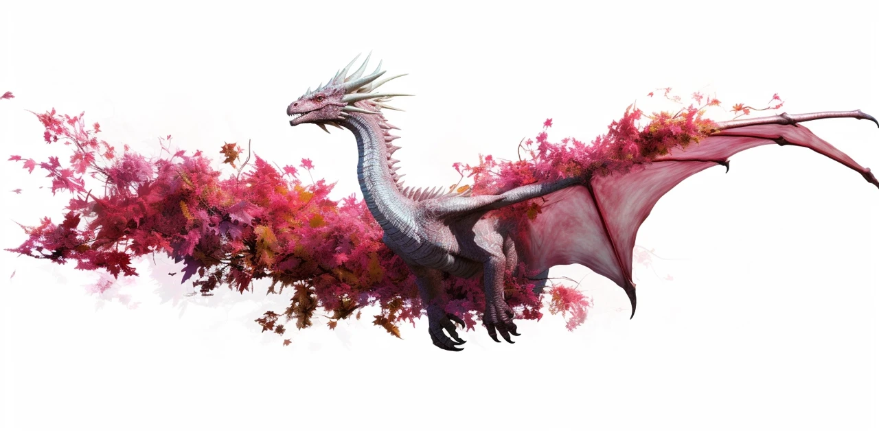 Floral Fantasy Dragons: MidJourney v5.2 vs v6.1 vs v7.0 - v5.2 - Image 2