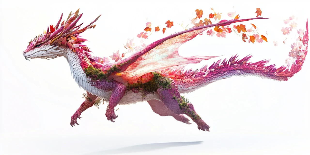 Floral Fantasy Dragons: MidJourney v5.2 vs v6.1 vs v7.0 - v6.1 - Image 3