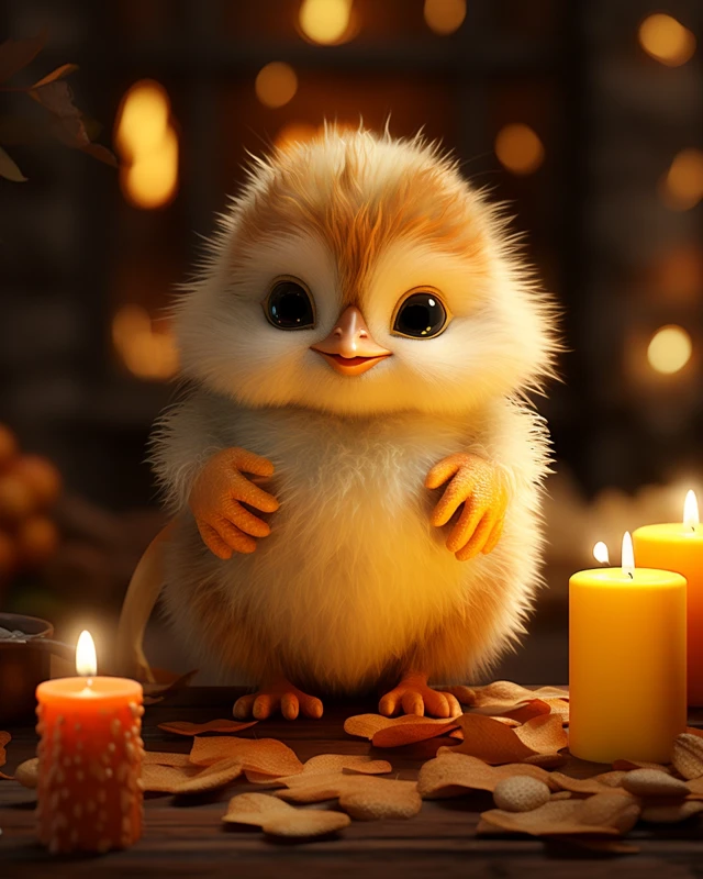 Midjourney: Best Cute Thanksgiving 3D Chick Illustrations? - v5.2 - Image 1