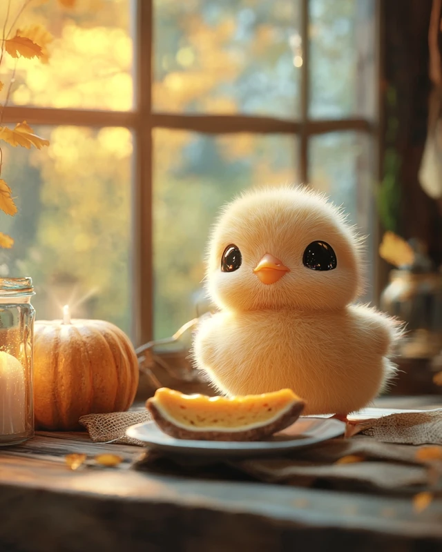Midjourney: Best Cute Thanksgiving 3D Chick Illustrations? - v6.1 - Image 2