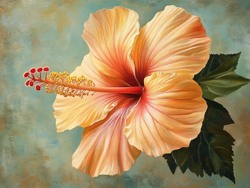Realistic Hibiscus Flower AI Art: Midjourney v5.2-v7.0 Test - v6.1 - Image 1