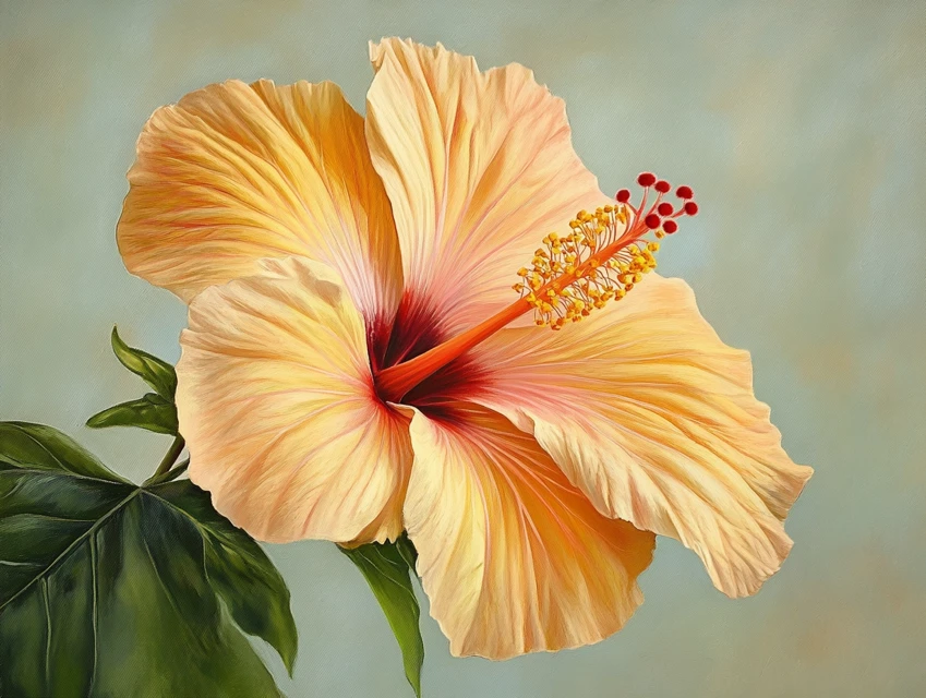 Realistic Hibiscus Flower AI Art: Midjourney v5.2-v7.0 Test - v6.1 - Image 4
