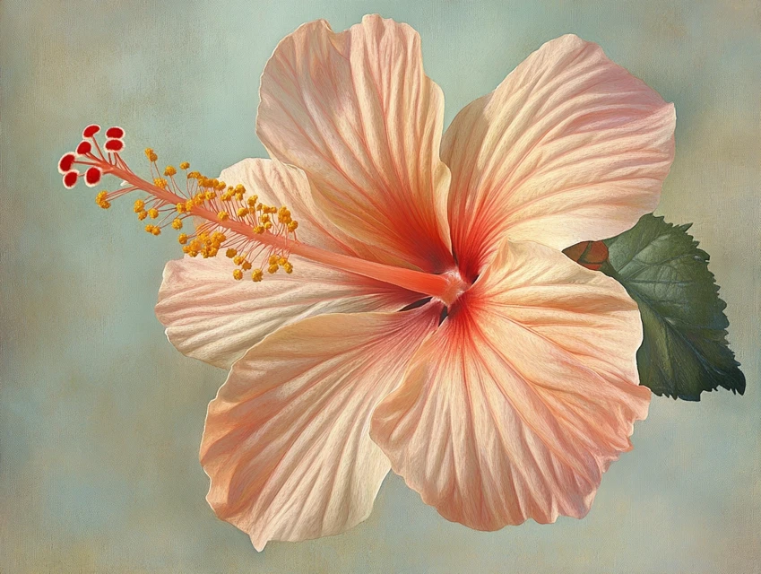 Realistic Hibiscus Flower AI Art: Midjourney v5.2-v7.0 Test - v6.1 - Image 3