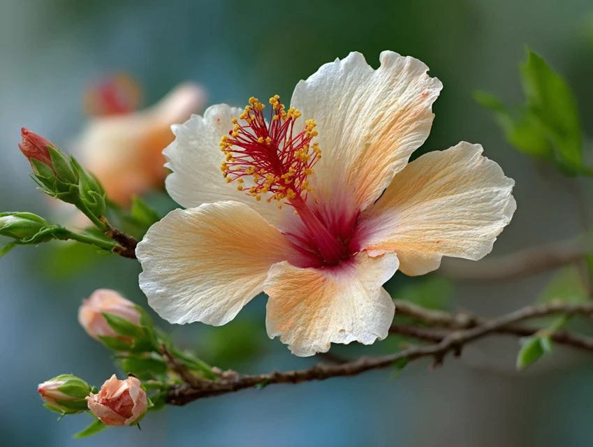 Realistic Hibiscus Flower AI Art: Midjourney v5.2-v7.0 Test - v7.0 - Image 1