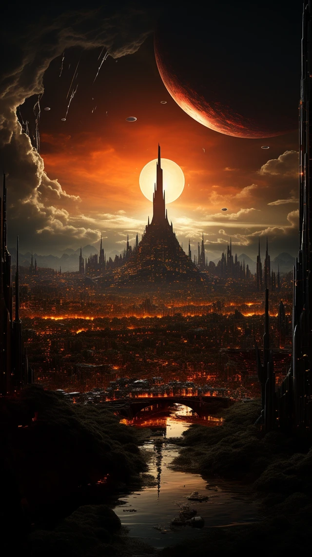 MidJourney v5.2 vs v6.1 vs v7.0: Sunset Futuristic Cityscapes - v5.2 - Image 3