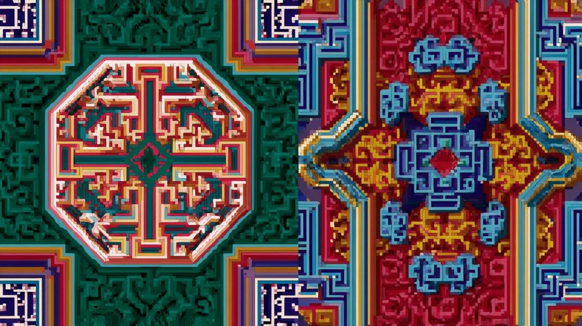 Midjourney Dancheong Geometric Pattern Mastery: V5-V7 - v7.0 - Image 3