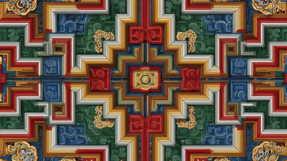 Midjourney Dancheong Geometric Pattern Mastery: V5-V7 - v7.0 - Image 4