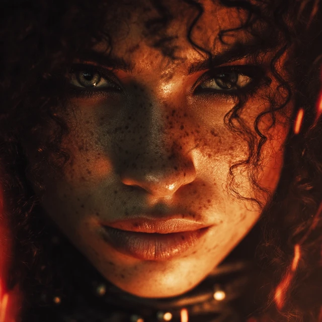 Midjourney v7 vs v6 & v5: Cinematic Fire Queen Portrait AI - v7.0 - Image 4