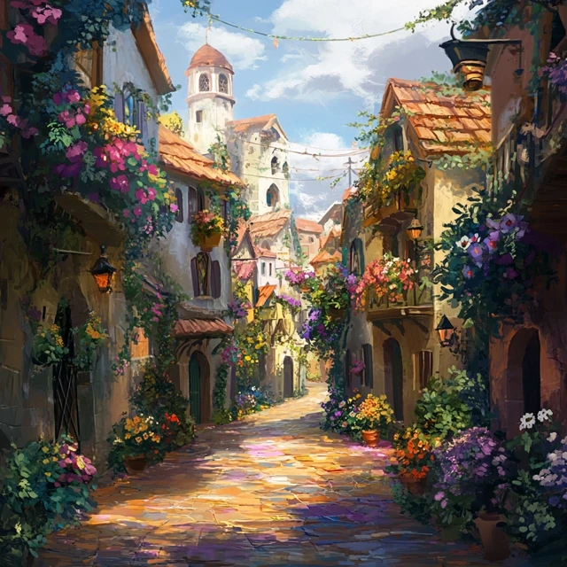 MidJourney Flower Alleys: Disney Magic Across Versions - v6.1 - Image 3