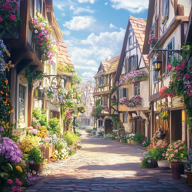 MidJourney Flower Alleys: Disney Magic Across Versions - v6.1 - Image 2