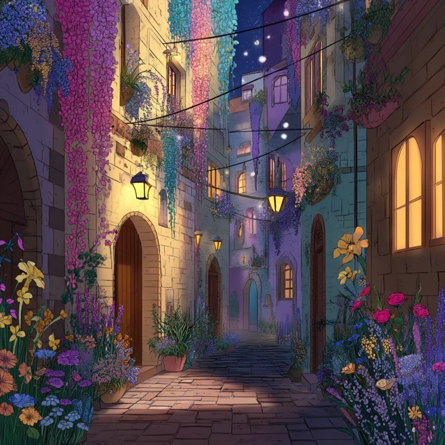 MidJourney Flower Alleys: Disney Magic Across Versions - v7.0 - Image 2