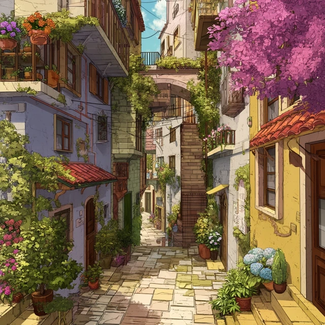 MidJourney Flower Alleys: Disney Magic Across Versions - v7.0 - Image 4