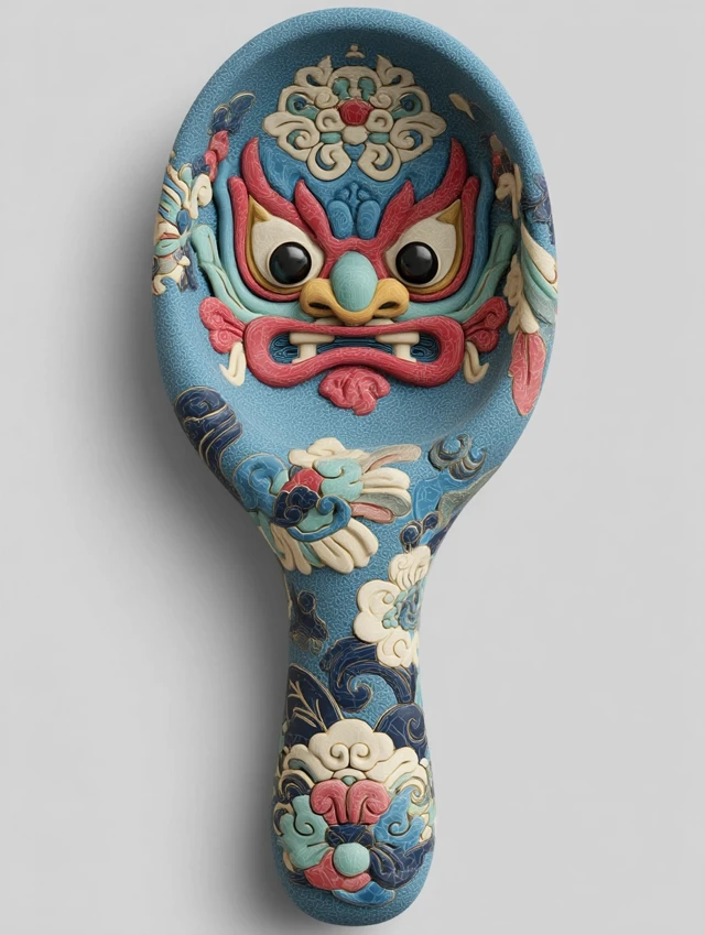 Chinese Opera Pet Food Scoops: MidJourney Version Comparison - v7.0 - Image 2