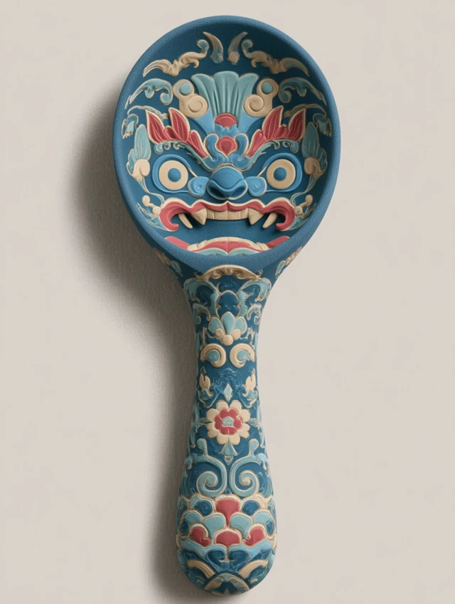 Chinese Opera Pet Food Scoops: MidJourney Version Comparison - v7.0 - Image 1