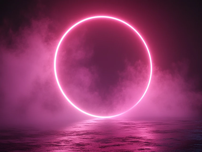 Neon Pink Portal Abstract Art: MJ v5.2-v7.0 Showdown - v6.1 - Image 3