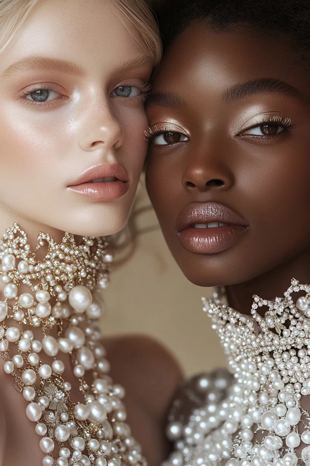 Midjourney’s Evolution in Haute Couture Pearl Photography - v6.1 - Image 4