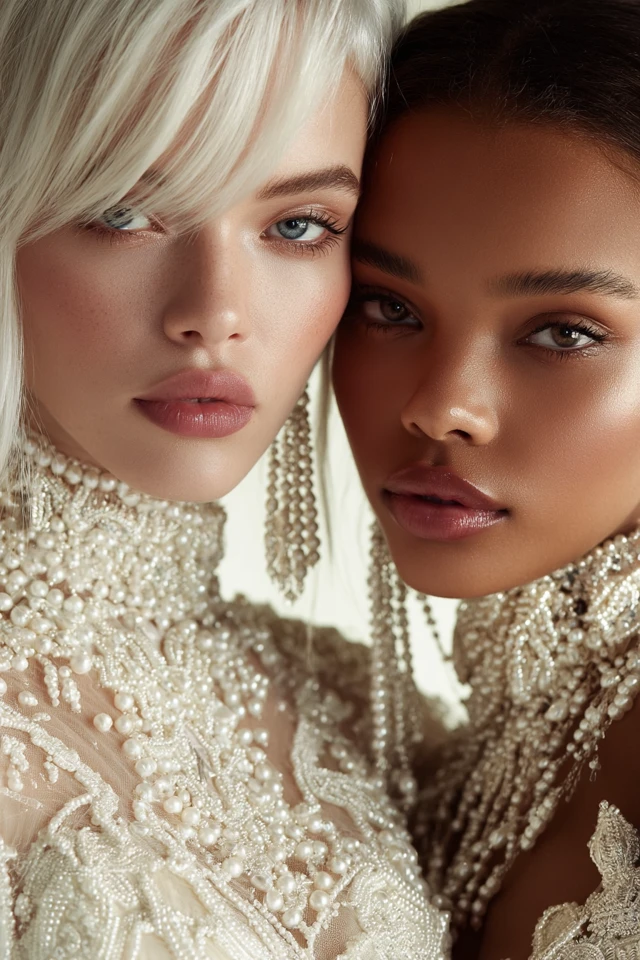 Midjourney’s Evolution in Haute Couture Pearl Photography - v7.0 - Image 2