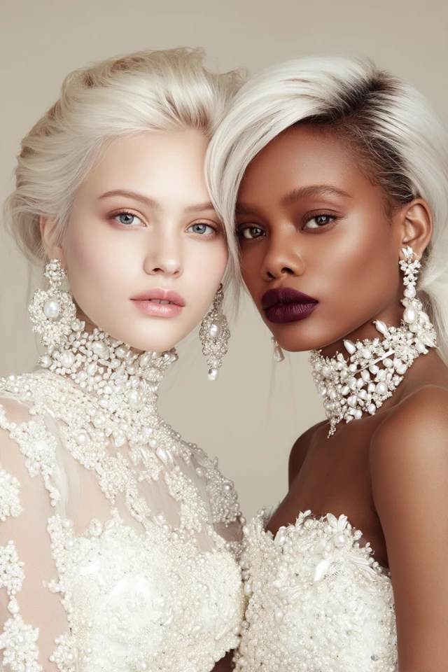 Midjourney’s Evolution in Haute Couture Pearl Photography - v7.0 - Image 3
