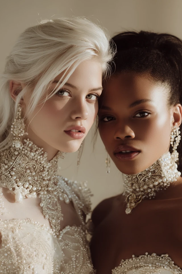 Midjourney’s Evolution in Haute Couture Pearl Photography - v7.0 - Image 4