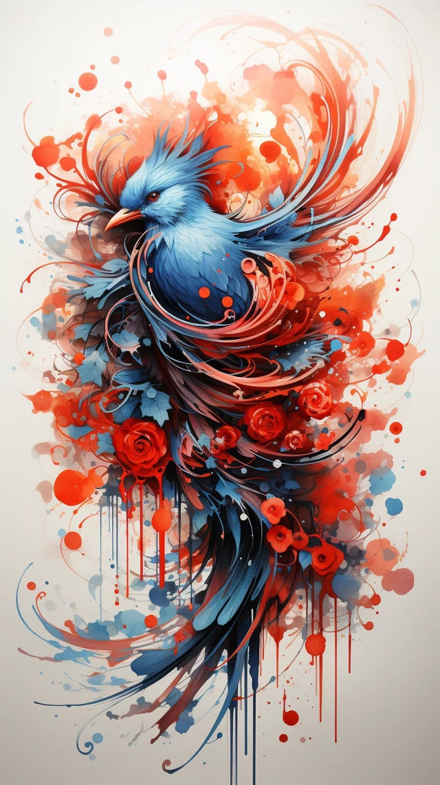 New School Japanese Phoenix Tattoo Designs: MidJourney Comparison - v5.2 - Image 2