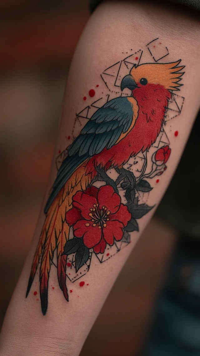 New School Japanese Phoenix Tattoo Designs: MidJourney Comparison - v7.0 - Image 2