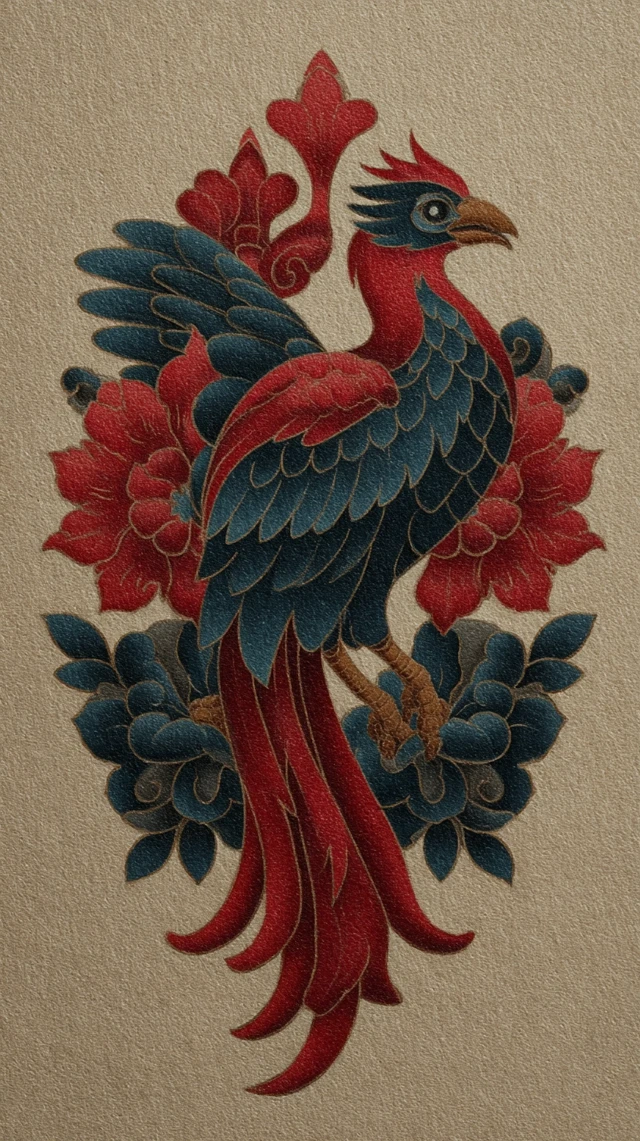 New School Japanese Phoenix Tattoo Designs: MidJourney Comparison - v7.0 - Image 4