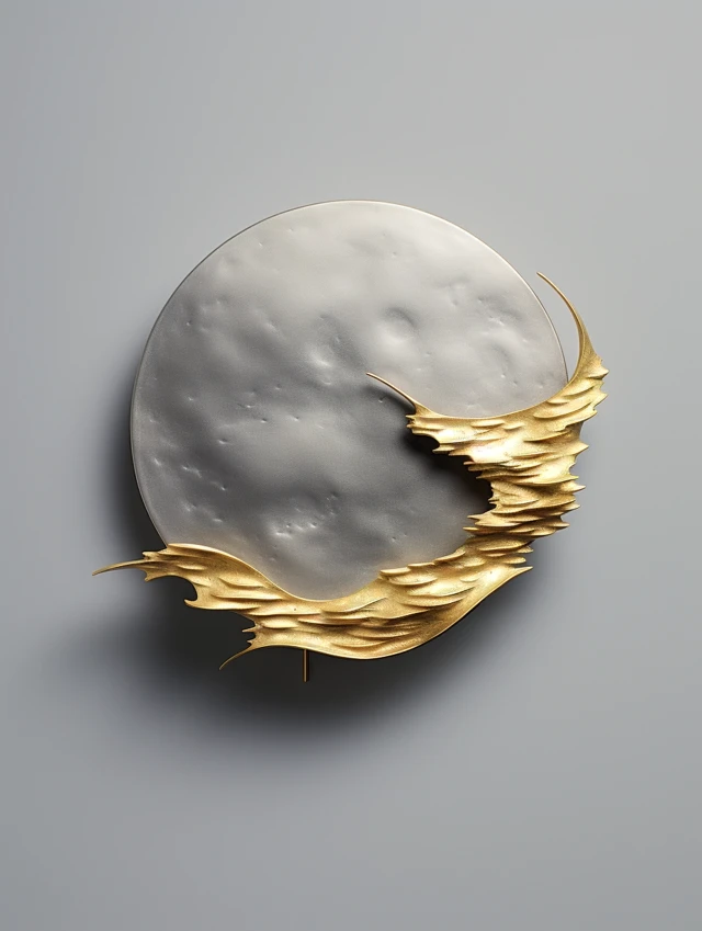 Midjourney Abstract Gold Brooch: v5.2 vs v6.1 vs v7.0 - v5.2 - Image 4
