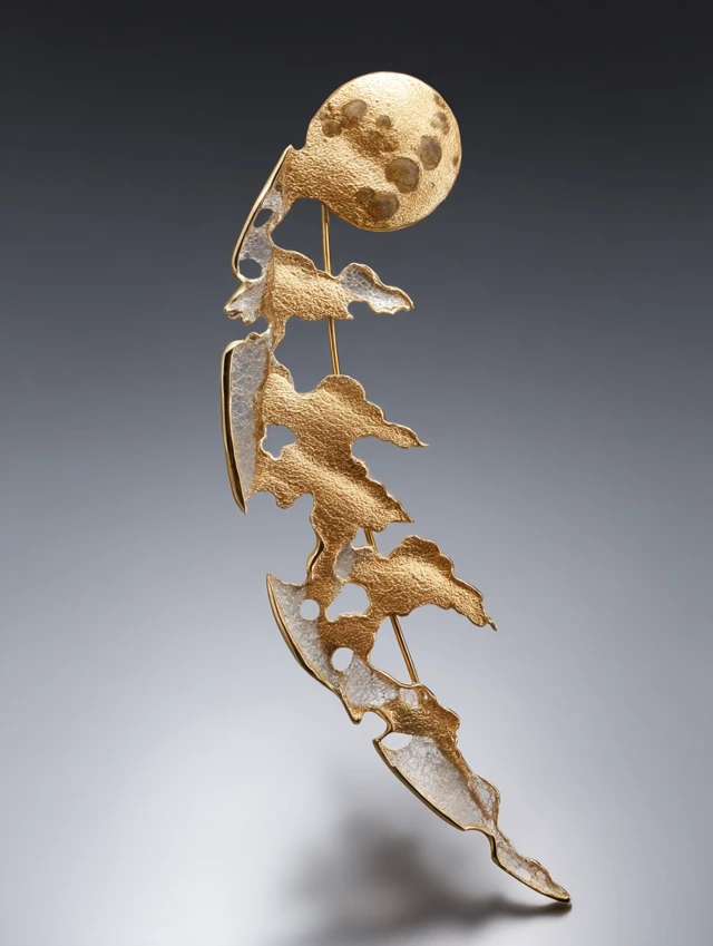 Midjourney Abstract Gold Brooch: v5.2 vs v6.1 vs v7.0 - v7.0 - Image 2