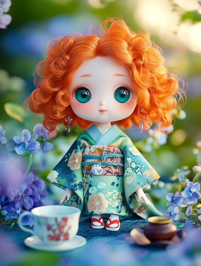 Japanese Art Doll AI Generation: MJ Comparison - v6.1 - Image 2
