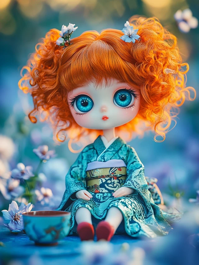 Japanese Art Doll AI Generation: MJ Comparison - v6.1 - Image 4