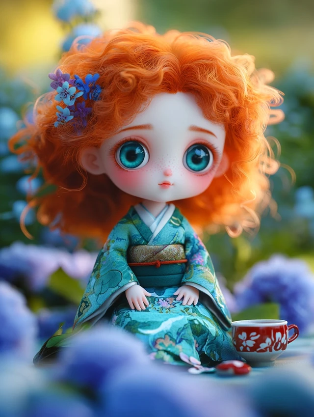 Japanese Art Doll AI Generation: MJ Comparison - v6.1 - Image 3