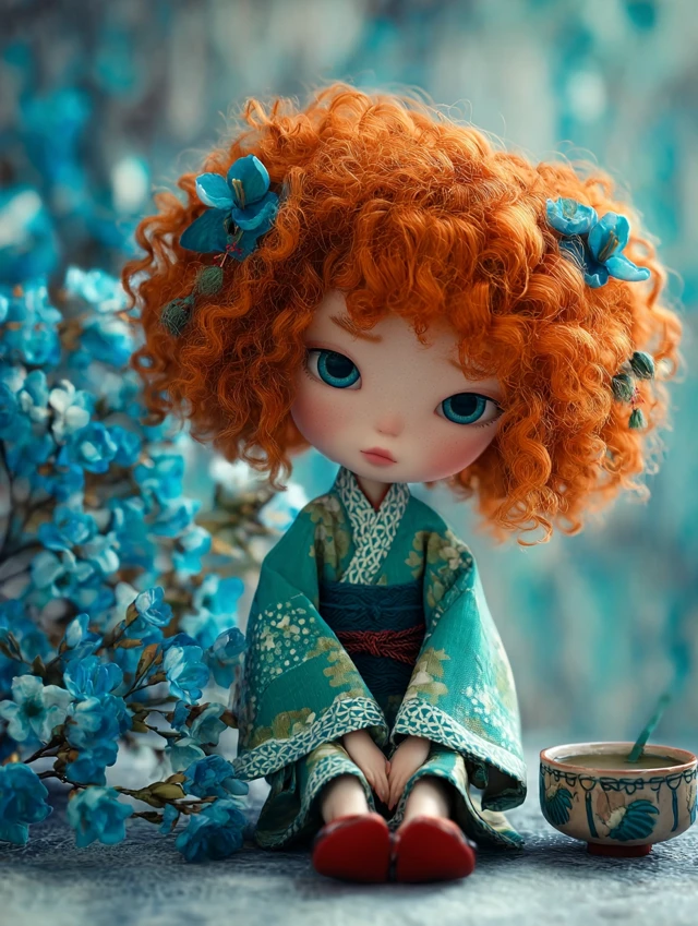 Japanese Art Doll AI Generation: MJ Comparison - v7.0 - Image 2